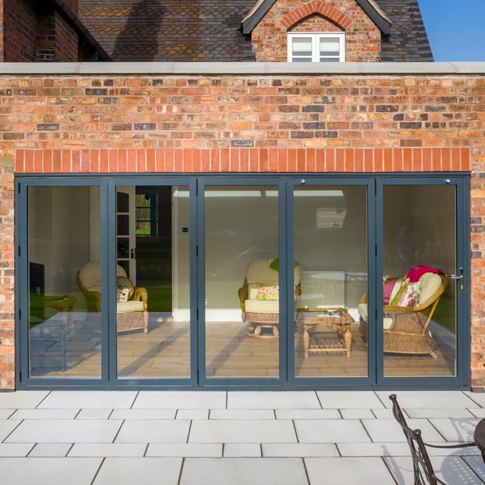 Aluminium bifolding doors fitted in Liverpool property